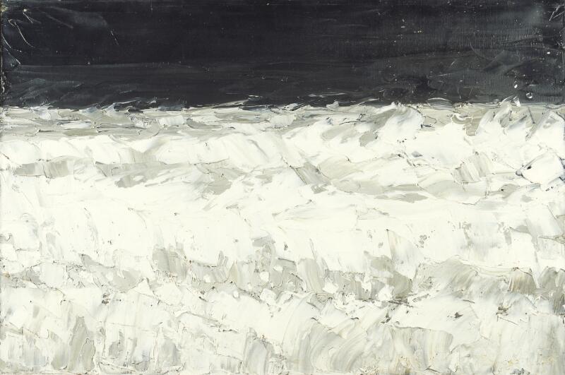 Stormy sea under a dark sky
