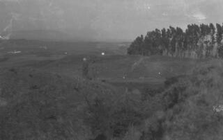 David & Megan Lloyd George (in the middle distance) walking in the Portuguese countryside