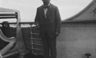 David Lloyd George ar fwrdd llong