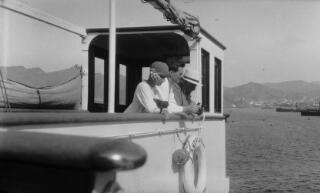 David a Richard Lloyd George ar fwrdd andalucia