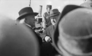 David Lloyd George ar fwrdd bad mawr