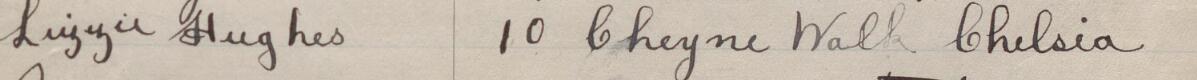 Image of Lizzie Hughes's signature and address in the petition