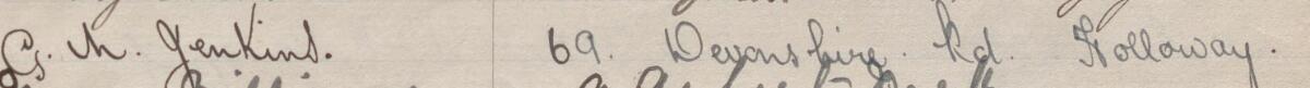 Image of G M Jenkins's signature and address in the petition