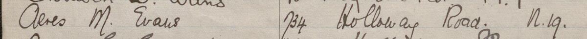 Image of Aeres M Evans's signature and address in the petition
