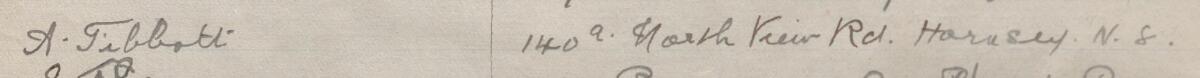 Image of A Tibbott's signature and address in the petition