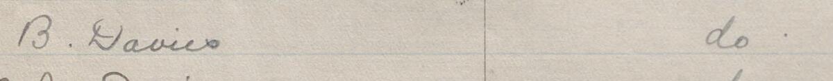 Image of B Davies's signature and address in the petition