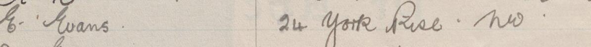 Image of E Evans's signature and address in the petition