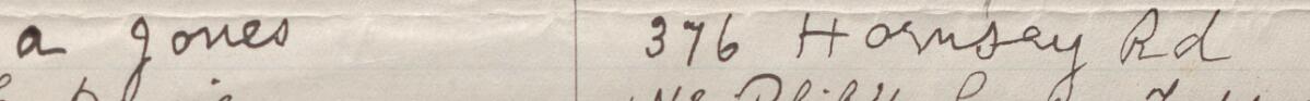 Image of A Jones's signature and address in the petition