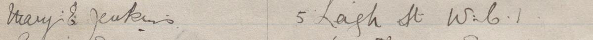 Image of Mary E Jenkins's signature and address in the petition