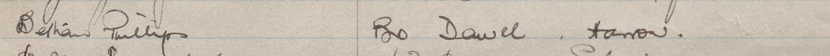 Image of Bethan Phillips's signature and address in the petition