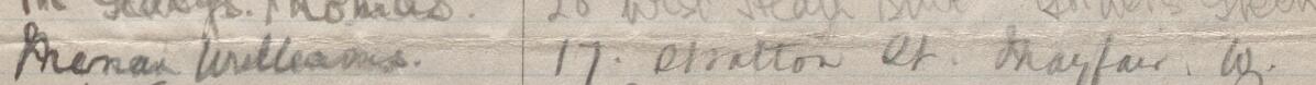 Image of Merian Williams's signature and address in the petition