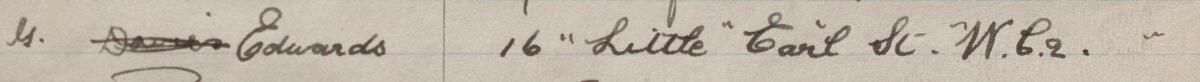 Image of G Edwards's signature and address in the petition