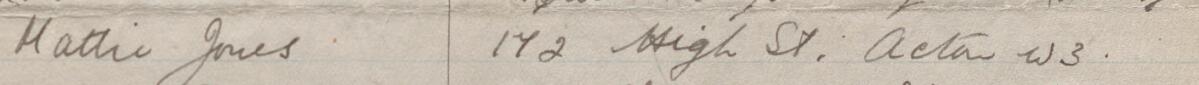 Image of Mattie Jones's signature and address in the petition