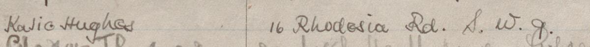 Image of Katie Hughes's signature and address in the petition