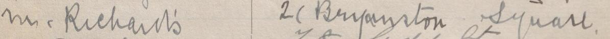 Image of M Richards's signature and address in the petition
