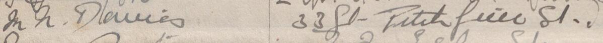 Image of M N Davies's signature and address in the petition