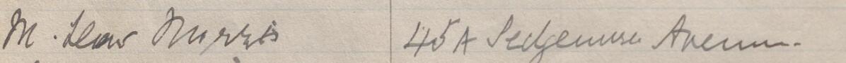 Image of M Llew Morris's signature and address in the petition