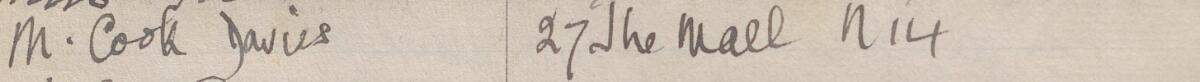 Image of M Cook Davies's signature and address in the petition