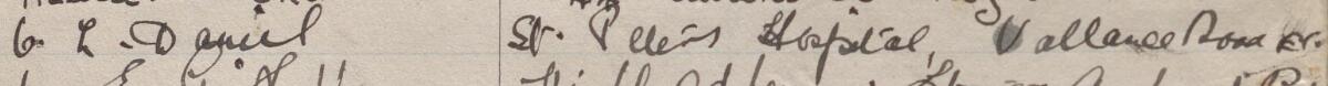 Image of C L Daniel's signature and address in the petition