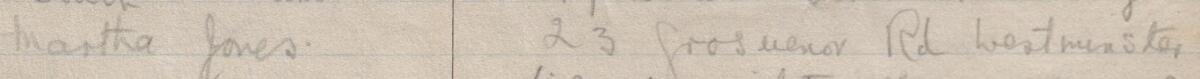 Image of Martha Jones's signature and address in the petition