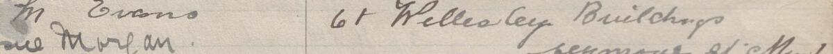 Image of M Evans's signature and address in the petition