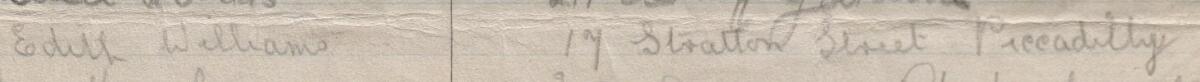 Image of Edith Williams's signature and address in the petition