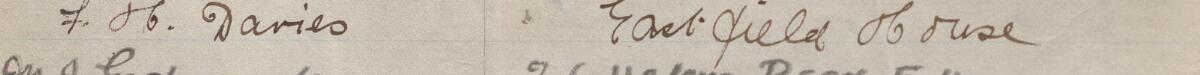 Image of F. H. Davies's signature and address in the petition