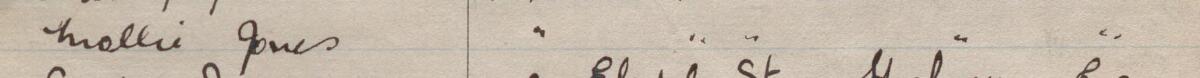 Image of Mollie Jones's signature and address in the petition