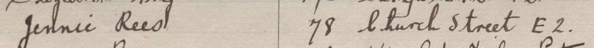 Image of Jennie Rees's signature and address in the petition