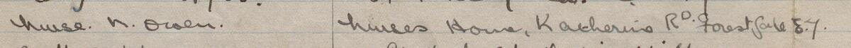 Image of Miss N. Owen's signature and address in the petition