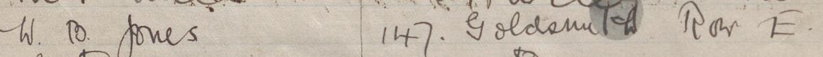 Image of W. M. Jones's signature and address in the petition