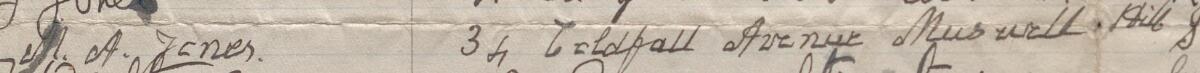 Image of M. A. Jones's signature and address in the petition