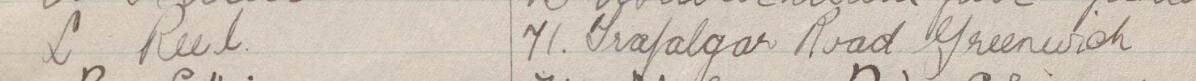 Image of L Reel's signature and address in the petition