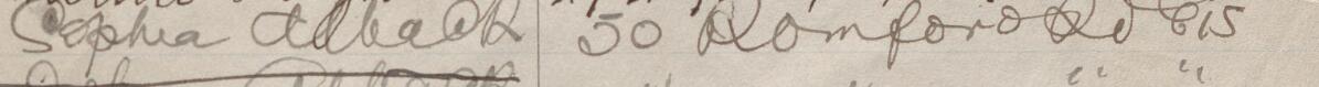 Image of Sophia Alback's signature and address in the petition