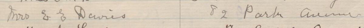 Image of Mrs E. E. Davies's signature and address in the petition