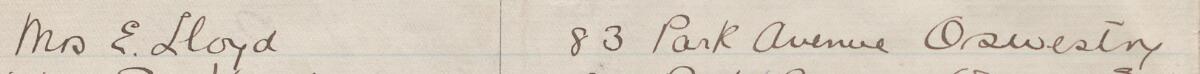 Image of Mrs E. Lloyd's signature and address in the petition