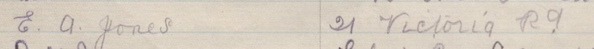 Image of E. A. Jones's signature and address in the petition