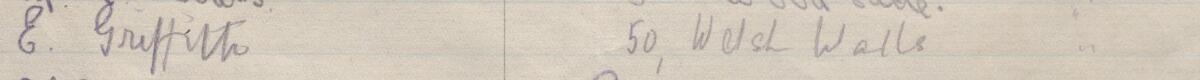 Image of E. Griffith's signature and address in the petition