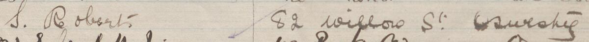 Image of S. Roberts's signature and address in the petition