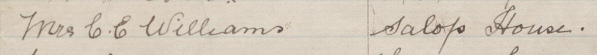 Image of Mrs C. E. Williams's signature and address in the petition