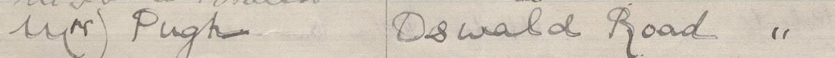 Image of Mrs Pugh's signature and address in the petition