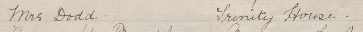 Image of Mrs Dodd's signature and address in the petition