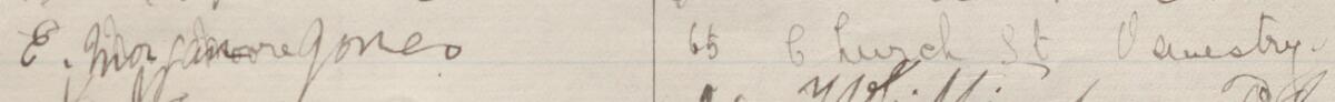 Image of E. Morgan Jones's signature and address in the petition