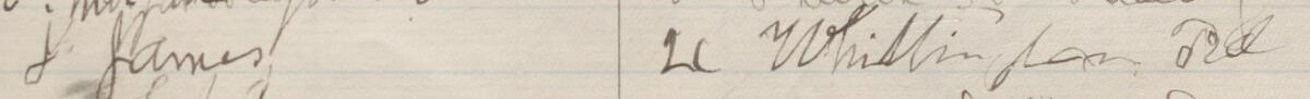 Image of J. James's signature and address in the petition