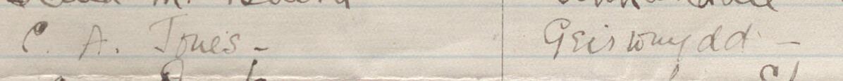 Image of C. A. Jones's signature and address in the petition