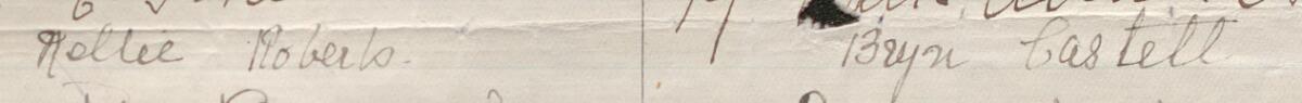 Image of Nellie Roberts's signature and address in the petition