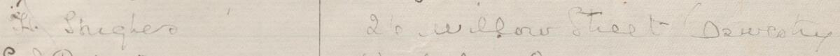 Image of H. Hughes's signature and address in the petition