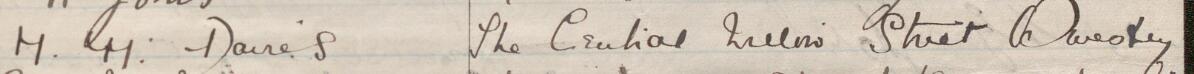 Image of M M Davies's signature and address in the petition