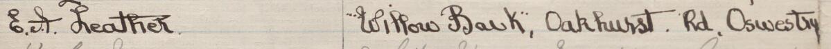 Image of E A Leather's signature and address in the petition