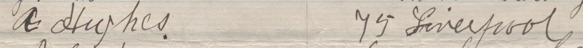 Image of A Hughes's signature and address in the petition